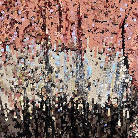 H&M Girls Ombre Black Silver Pink Sequin Bomber Jacket Size 10-11 years - Picture 15 of 15